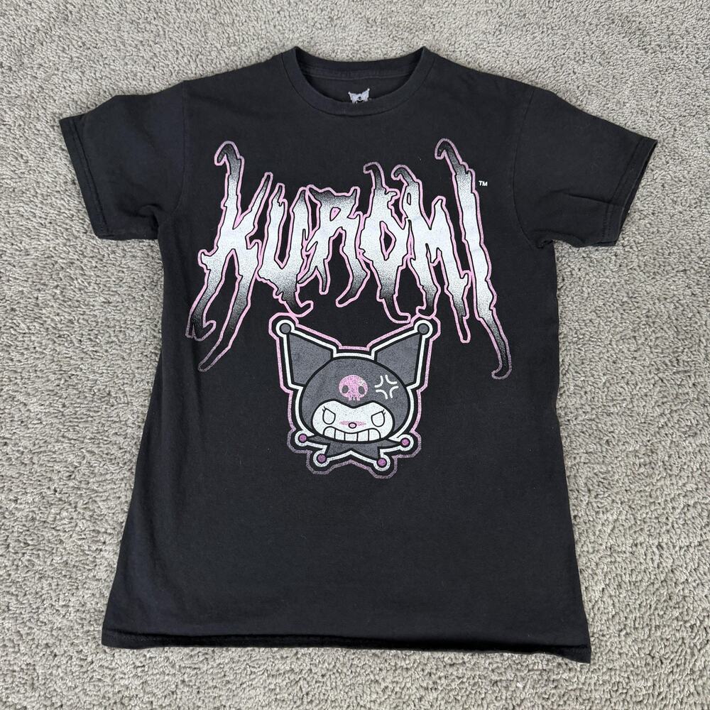 Kuromi Shirt Mens Small Black White Sanrio Graphic Cartoon T-Shirt Tagless